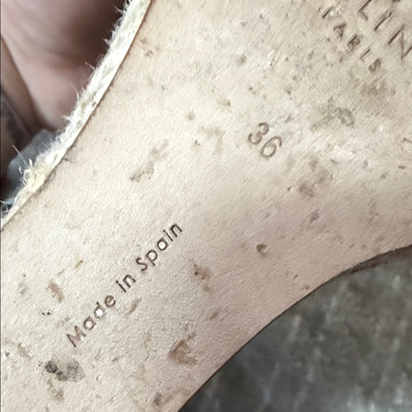 Celine Black and Tan Wedge Espadrille Sandals - Picture 7 of 7